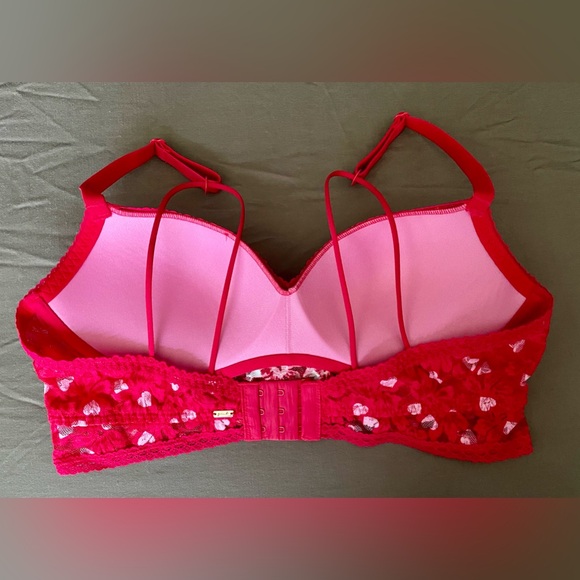 PINK Lace Wired Push Up Bralette - Picture 4 of 12